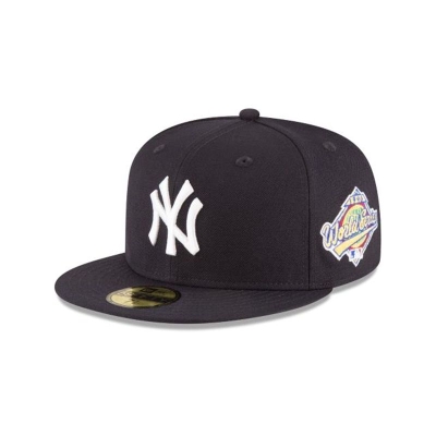 New York Yankees Gorra | New Era MLB 1996 World Series Wool 59fifty Fitted Cap Mexico - Azules